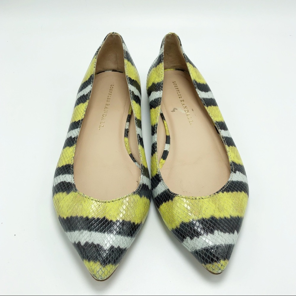 Loeffler Randall Snake Print Flats
